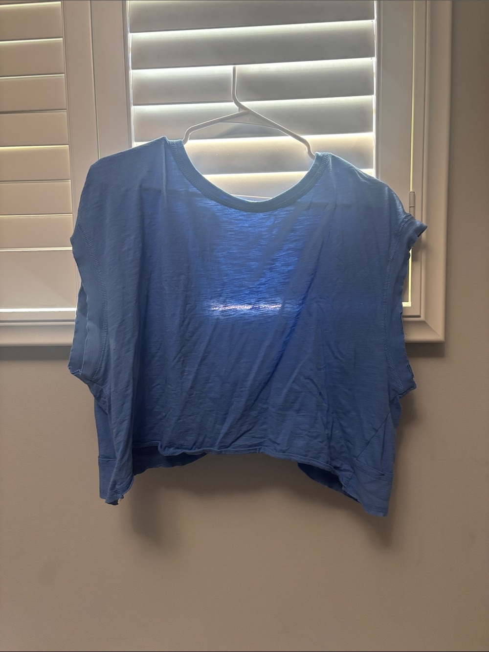 Altar'd State Sky Blue Cropped Boxy Tee